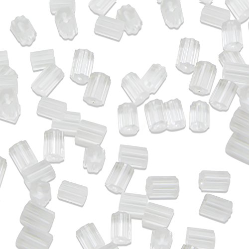 TOAOB 144pcs Clear Plastic Rubber Safety Earring Backs Soft Silicone Earring Stopper Replacements 3x3mm for Fish Hook Earring Studs