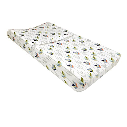 Book Cover Just Born Adventure Changing Pad Cover, White/Navy/Orange
