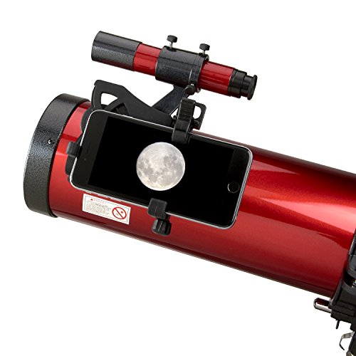 Carson Red Planet Series 45-100x114mm Newtonian Reflector Telescope with Universal Smartphone Digiscoping Adapter (RP-300SP),Large