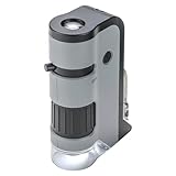 Carson MicroFlip 100x-250x, LED UV Pocket Microscope with Smartphone Clip, STEM Education (MP-250)