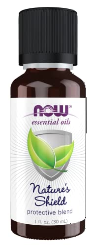 NOW Essential Oils, Nature's Shield, Energizing Aromatherapy Scent, Blend of Pure Essential Oils, Vegan, Child Resistant Cap, 1-Ounce