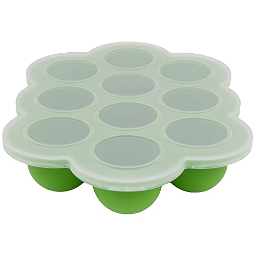 Silicone Baby Food Freezer Tray with Clip-on Lid by WeeSprout - Perfect Storage Container for Homemade Baby Food, Vegetable & Fruit Purees and Breast Milk - BPA Free & FDA Approved
