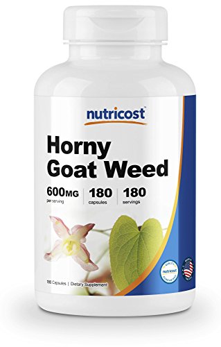 Book Cover Nutricost Horny Goat Weed Extract (Epimedium) - 180 Capsules, 180 Servings, 600mg Per Capsule