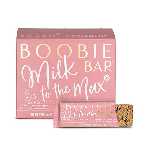 Book Cover Boobie Bar Superfood Lactation Bar, Oatmeal Chocolate Chip, [1.7 Ounce Bars, 6 Count] (Package May Vary)