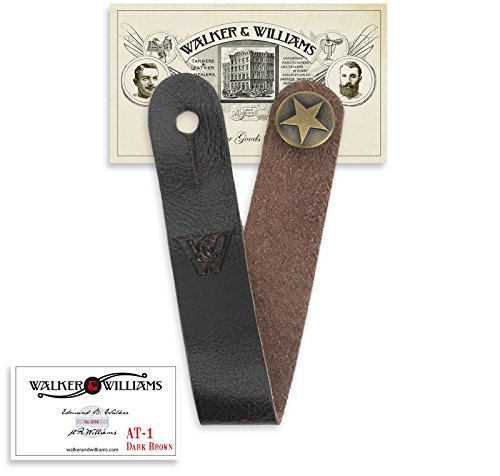 Walker & Williams AT-1 BRN Brown Acoustic Guitar Strap Button Headstock Adaptor