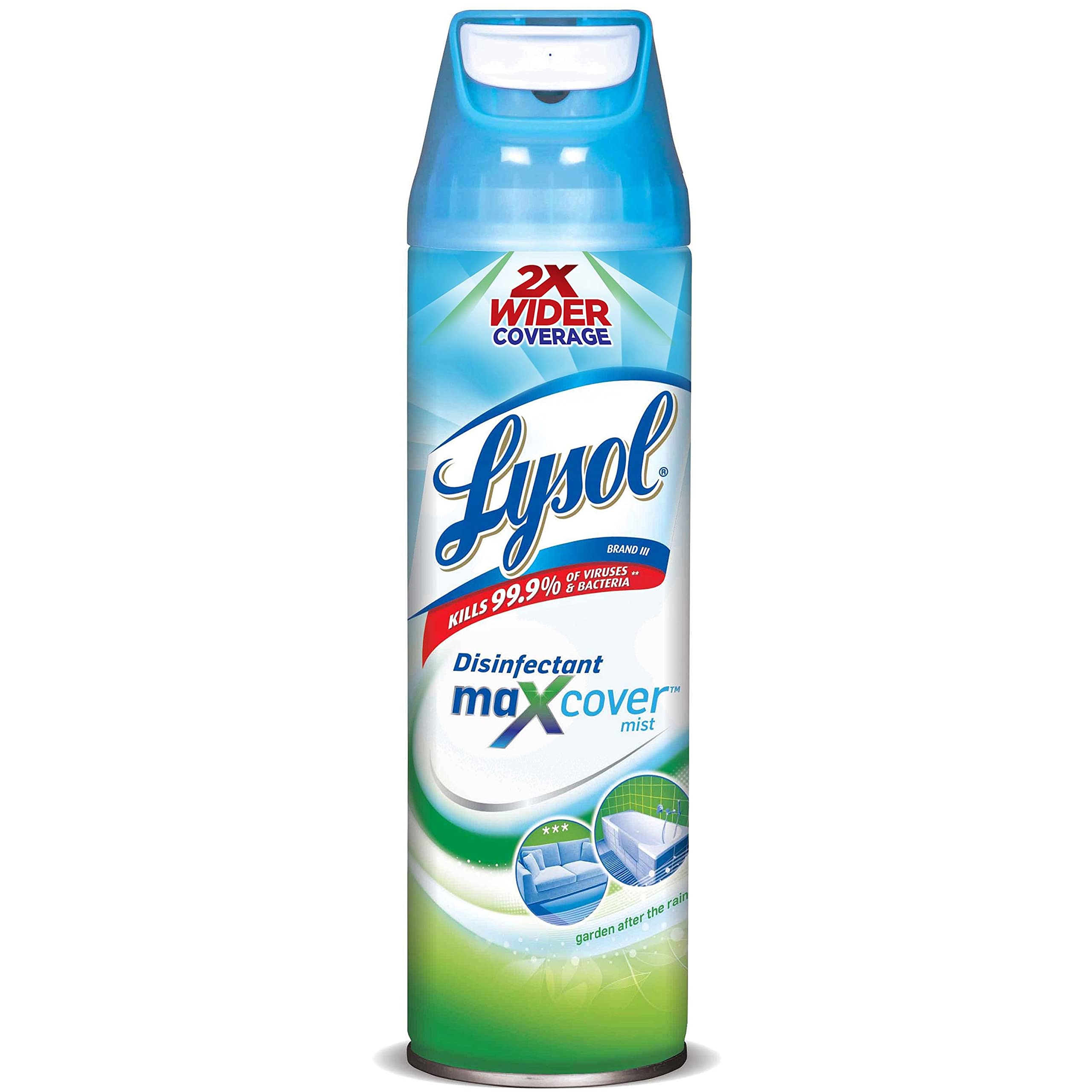 Book Cover Lysol Max Cover Disinfectant Mist, Garden After Rain, 15 Ounce, packaging may vary