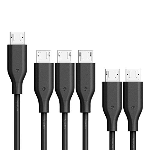 Book Cover Anker [6-Pack Powerline Micro USB - Durable Charging Cable [Assorted Lengths] for Samsung, Nexus, LG, Motorola, Android Smartphones and More (Black)