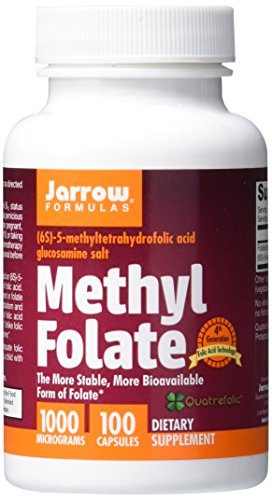 Book Cover Jarrow Formulas Methyl Folate, Supports Brain, Memory, Cardiovascular Health, 1000 mcg, 100 Count