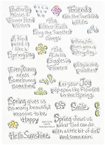 Stampendous SSC1239 Clear Stamps, Spring Sentiments