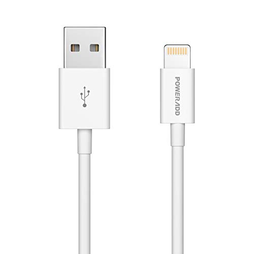 POWERADD [Apple MFi Certified] 8-Pin iPhone Charger USB Lightning Cable(3.3ft/1m) Charge and Sync Cable Cord for iPhone Xs/XS Max/XR/X/8/8 Plus/7/7Plus/6/6Plus/6S/6S Plus/5, iPad Pro/Air/Mini, iPod To