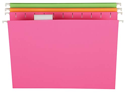Book Cover Pendaflex Glow Hanging File Folders, Letter Size, Assorted, Case Pack of 12 (81670)