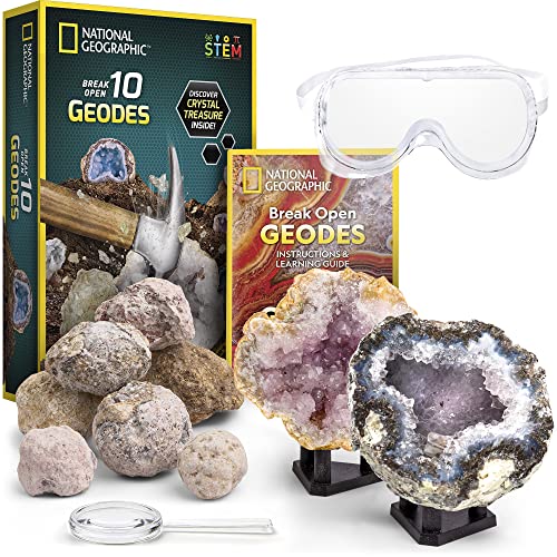 Book Cover NATIONAL GEOGRAPHIC - Break Open 10 Geodes – TOP QUALITY!