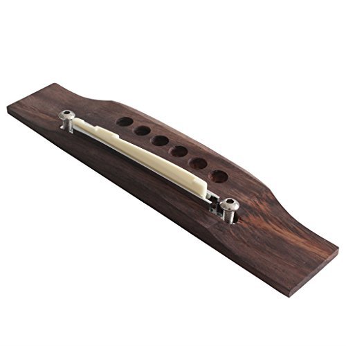 Book Cover Surfing Height Ajustabale Rosewood Bridge Insert replacement for Acoustic Guitar