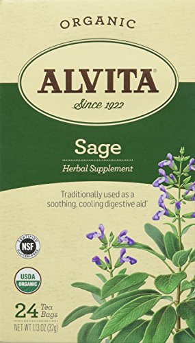 Book Cover Alvita Sage Tea, Organic, 24 Count (Pack of 3)