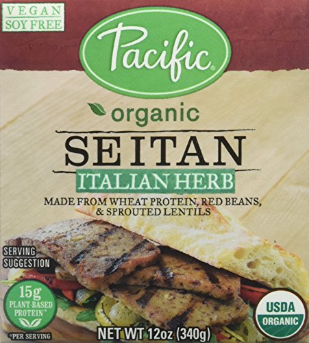 Book Cover Pacific Foods Organic Seitan, Italian Herb, 12 Ounce