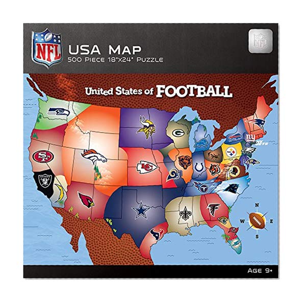 Book Cover MasterPieces NFL Map Puzzle, 500-Piece
