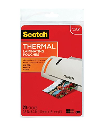 Scotch Thermal Laminating Pouches, 4.37 Inches x 6.36 Inches, 20 Pouches (TP5900-20) (2)