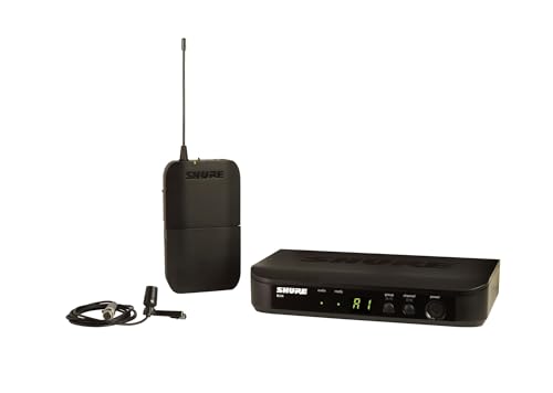 Shure BLX14/CVL Lavalier Audio System H10 Band (542–572 MHz) – BLX4 Receiver, BLX1 Bodypack & CVL Clip-On Lavalier Mic, Up to 14 Hr Battery, 300 ft Range
