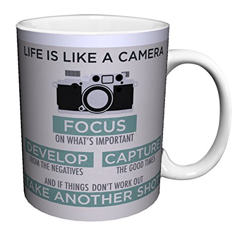 Culturenik Life is a Camera Inspirational Motivational Photography Quote Ceramic Gift Coffee (Tea, Cocoa) Mug, 11 Ounce