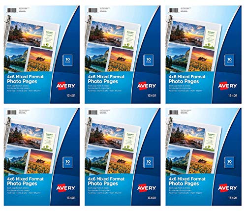 Avery Mixed Format Photo Pages, Acid Free, Pack of 10 (13401), 6 Packs