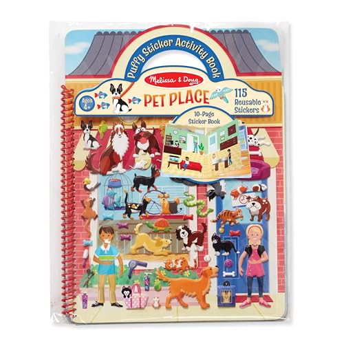 Book Cover Melissa & Doug Puffy Sticker Activity Book - Pet Place