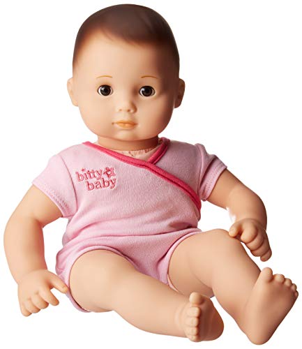 American Girl - Bitty Baby Doll Light Skin Dark Brown Hair Brown Eyes BB2 with Pink Bodysuit