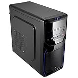 Aerocool QS183 Advance mATX Computer Case with Rear Blue LED Fan and Illuminated Facia - Black