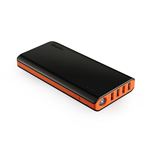 EasyAcc 26000mAh Power Bank(4A Input 4.8A Smart Output)External Battery Charger Portable Charger for Android Phone Samsung HTC Tablets - Black and Orange