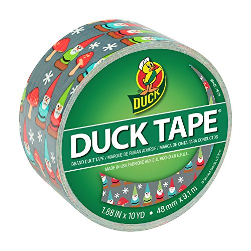 Book Cover Duck Brand 284177 Printed Duct Tape, Winking Gnome, 1.88 Inches x 10 Yards, Single Roll