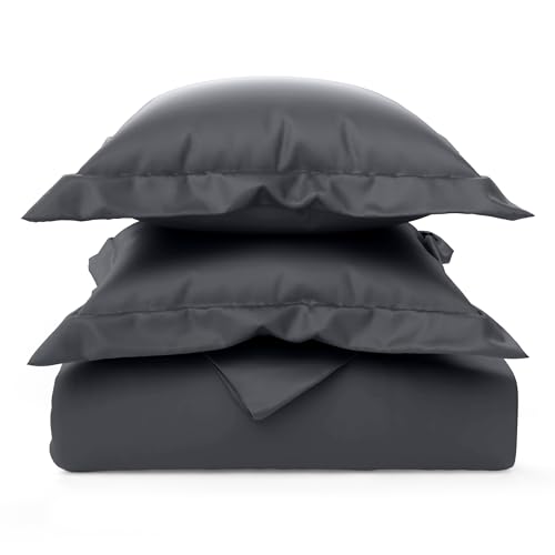Cosy House Duvet Cover Set - 1500 Series Hotel Collection - Ultra Soft Brushed Microfiber Hypoallergenic Bedding -Comforter/Duvet Insert Protector & 2 Pillow Shams (King/Cal King, Grey)