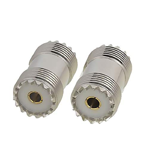 Book Cover Maxmoral 2-Pack PL-259 UHF Female to UHF Female Coax Cable Adapter S0-239 UHF Double Female Connector Plug