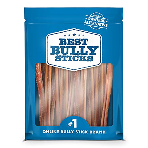 Best Bully Sticks Odor-Free Angus 12-inch Bully Sticks (24 Pack) - Made of All-Natural, Free-Range, Grass-Fed Angus Beef - Hand-Inspected and USDA/FDA-Approved