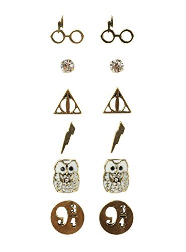 Book Cover Harry Potter Earrings 6 Pair Set