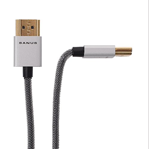 Sanus Super Slim 4' HDMI cable - 4 Feet - 18 Gbps High-Speed Supports Full 1080P, 4K, UltraHD, 3D, Ethernet, and Audio Return Channel - SOA-SH4