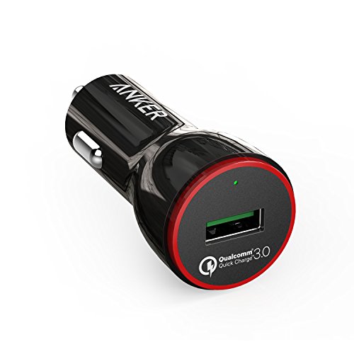 Anker Quick Charge 3.0 24W USB Car Charger, PowerDrive+ 1 for Galaxy S9/S8/Edge/Plus, Note 9/8/7 and PowerIQ for iPhone Xs/XS Max/XR/X/8/7/6/Plus, iPad Pro/Air 2/Mini, LG, Nexus, HTC and More