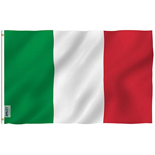 Anley Fly Breeze 3x5 Foot Italy Flag - Vivid Color and Fade Proof - Canvas Header and Double Stitched - Italian Flags Polyester with Brass Grommets 3 X 5 Ft