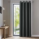 Deconovo Blackout Curtains Grommet, 100% Blackout Thermal Drapes Room Darkening for Bedroom & Living Room, Machine Washable, (42" W x 63" L (Pack of 1), Dark Grey)