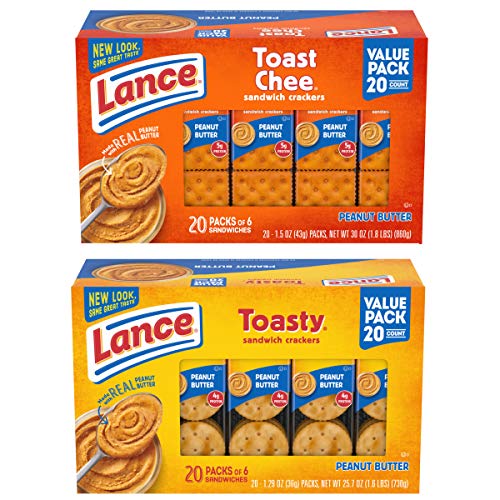 Book Cover Lance Toasty and Toastchee Assorted Sandwich Crackers, 40 Count