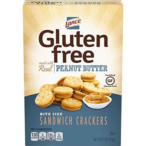 Book Cover Lance Gluten Free Crackers, Peanut Butter Sandwich Crackers, 5 Ounce (Pack of 4)
