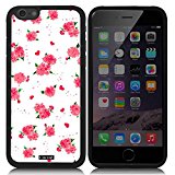 CocoZ? New Apple iPhone 6 s 4.7-inch Case Beautiful flower pattern TPU Material Case (Black TPU & Beautiful flower 12)