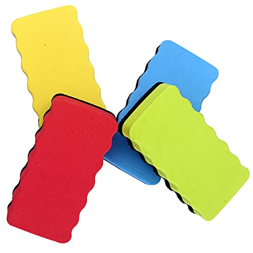 Z Zicome 4 Pack Magnetic White Board Eraser for Home, School and Office - 4 X 2.3 X 0.8 Inch