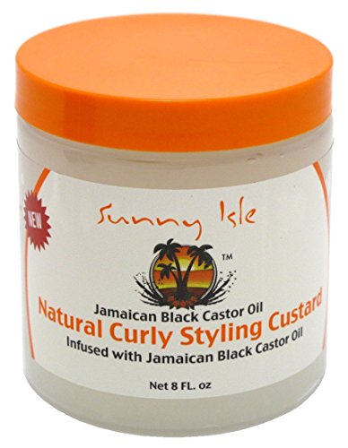 Book Cover Sunny Isle Jamaican Black Castor Oil, 8oz, Curly Styling Custard
