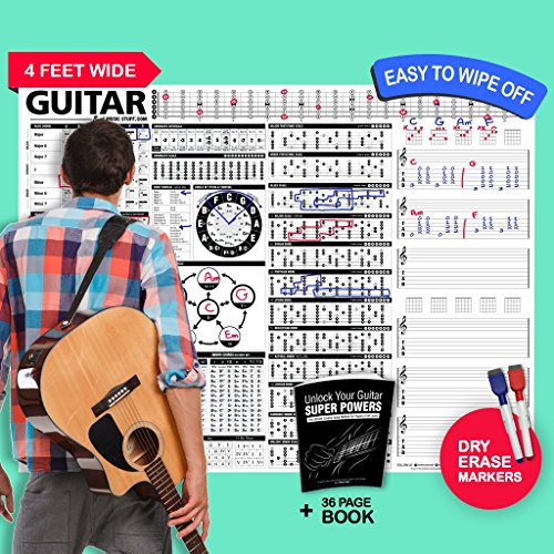 Book Cover The Creative Guitar Poster - A Dry-Erase Educational Guitar Poster Containing Chords, Scales, Chord Formulas, Chord Progressions and More for Guitarists and Teachers 48