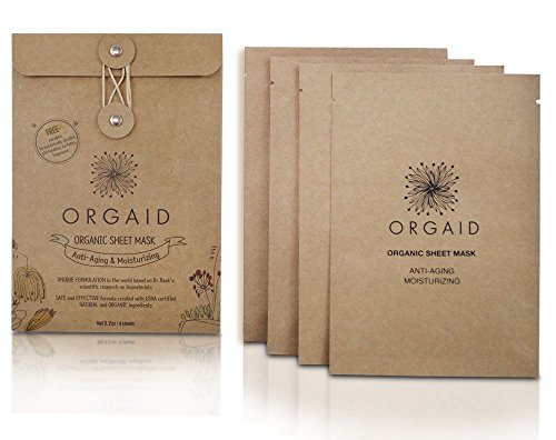 Book Cover ORGAID Organic Sheet Mask 4-packs (Anti-aging & Moisturizing)