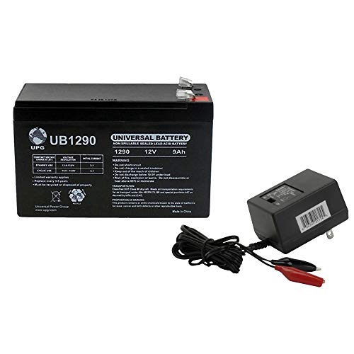 Book Cover Universal Power Group 12V 9AH Battery for Lowrance Elite-3x Fish Finder with Charger