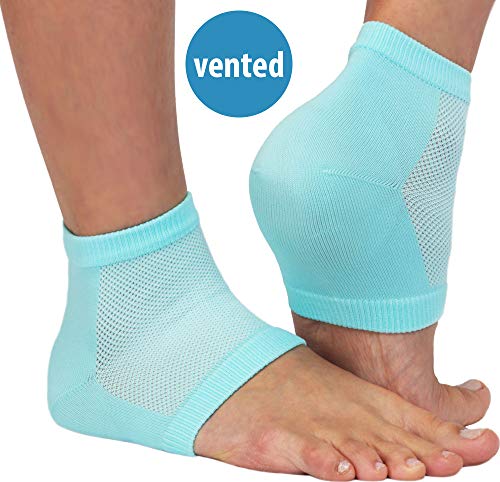 NatraCure Vented Moisturizing Gel Heel Sleeves (608-M CAT) - Size: Regular