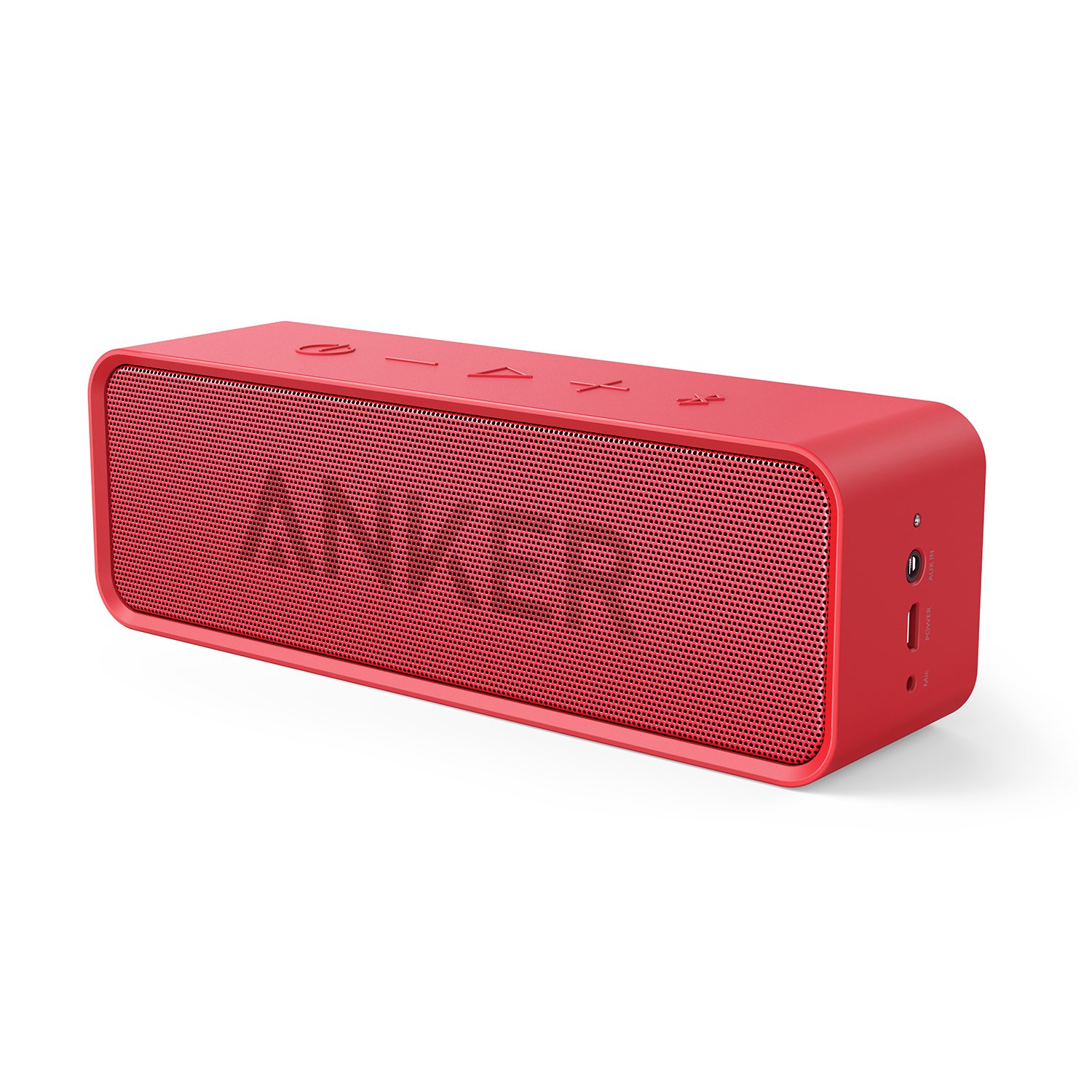 Anker Soundcore 24-Hour Playtime Bluetooth Speaker with 10W Limited Output, Stereo Sound, Rich Bass, 66 ft Bluetooth Range, Built-in Mic. Portable Wireless Speaker for iPhone, Samsung, and More - Red Red Speaker