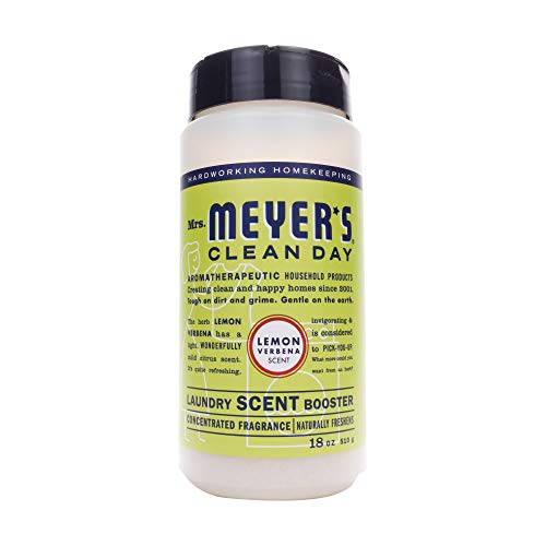 Book Cover Mrs. Meyer's Clean Day Laundry Scent Booster, Pair with Liquid Laundry Detergent or Detergent Pods, Cruelty Free Formula, Lemon Verbena Scent, 18 oz