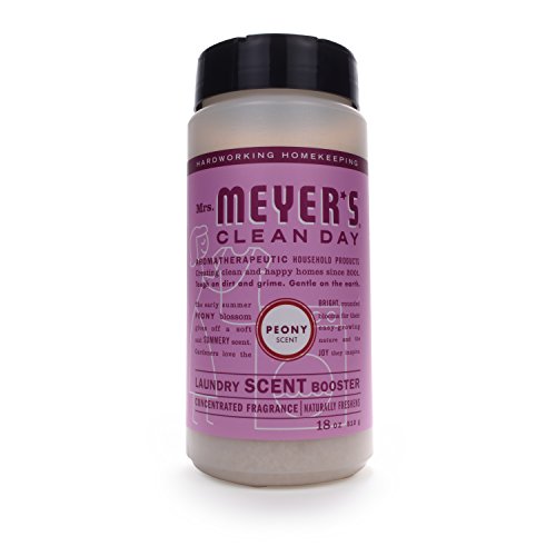 Mrs. Meyer's Clean Day Laundry Scent Booster, Pair with Liquid Laundry Detergent or Detergent Pods, Cruelty Free Formula, Peony Scent, 18 oz