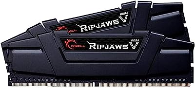 Book Cover G.Skill Ripjaws V Series 32GB (2 x 16GB) 288-Pin SDRAM (PC4-25600) DDR4 3200 CL16-18-18-38 1.35V Dual Channel Desktop Memory Model F4-3200C16D-32GVK